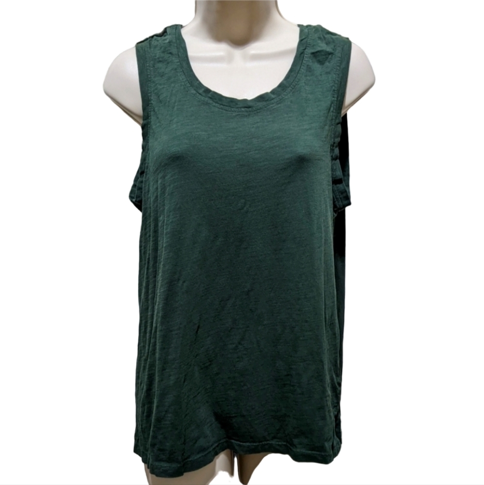 Women's dip Dark Green Tank Top